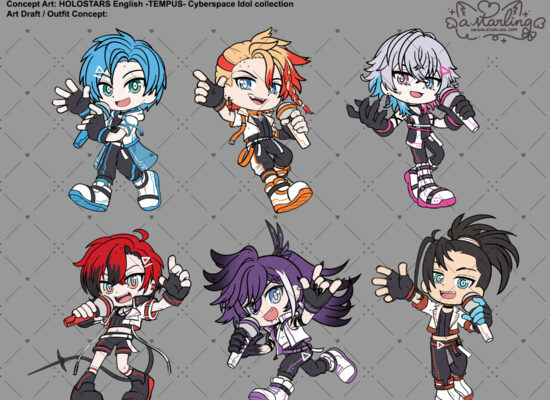 Concept Art: HOLOSTARS English -TEMPUS- Cyberspace Idol collection